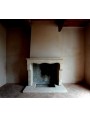 Marchisio French limestone fireplace