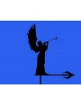 ancient Trumpeter angel weathervane with cross