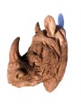 Testa di Rinoceronte Africano in terracotta