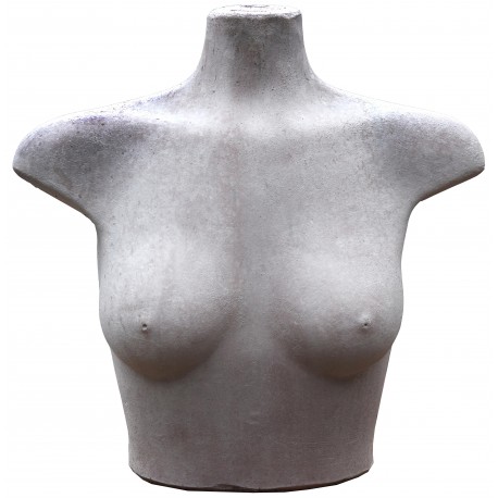 Women's torso in patinated terracotta