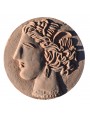 Tondo di Lisimaco in terracotta - statere testa di Alessandro Magno