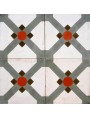Cementine idrauliche Decorate Disegno Geometrico verde rosso bianco
