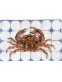 Mediterranean Crab majolica panel - 24 tiles