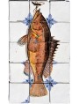 Nassau grouper majolica tiles panel