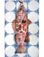 Bluespotted Seabass mjolica fish panel