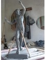 Pompeii Faun in raw clay during drying