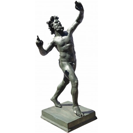Fauno di Pompei in terracotta patinato a bronzo