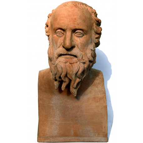 Diogenes from Sinope philosopher terracotta erma bust