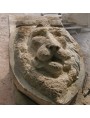 Concrete Lion Head fountain mask