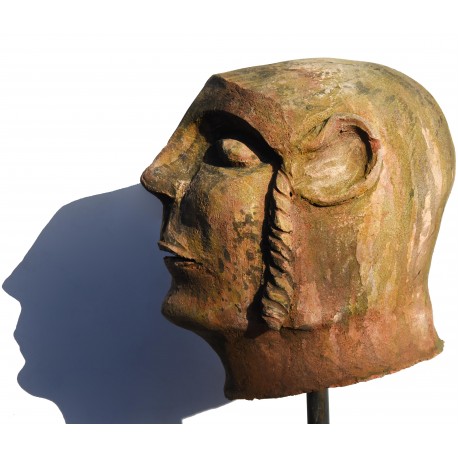 Canopo etrusco riproduzione in terracotta di un canopo del museo archeologico Firenze