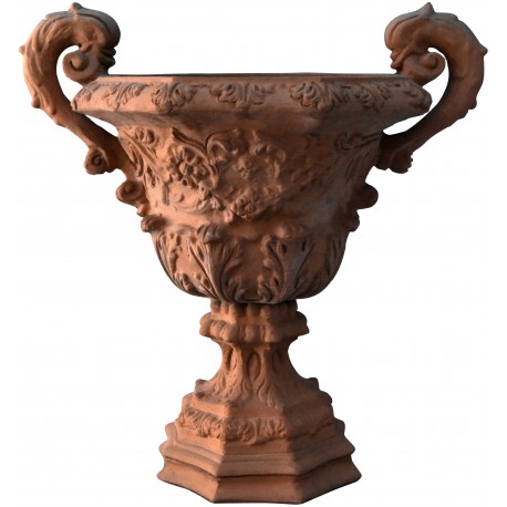 Terracotta ornamental vase Petroio clay