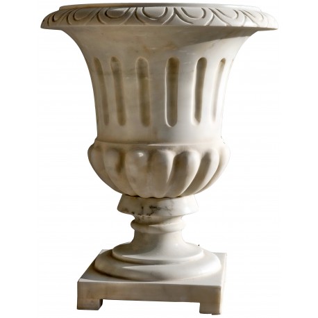 Vasi in marmo bianco di Carrara fatti a mano - calici ornamentali