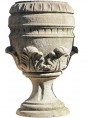 Ornamental vase with achantus leaves hand made
