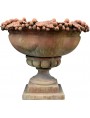 Vaso ornamentale con tralci d'uva CALICE terracotta