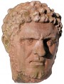 Testa in terracotta di Caracalla imperatore romano