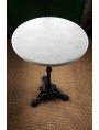 Round Bistrot Table Gueridon Marble and Cast-Iron