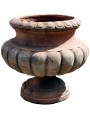 Terracotta Medici's vase ornamental fluted calix