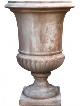 Vaso in terracotta calice vanvitelliano