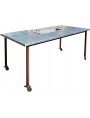 two Iron table with top covered with pure zinc sheet
