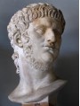 Ancient original Nero bust in Carrara white marble of the Capitoline Museums