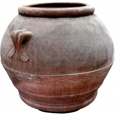 Antico Orcio toscano H. 108 cm in terracotta dell'Impruneta