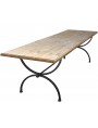 Minimalist table wood and iron 3 m. LONG