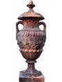 Great ornamental terracotta vase with grape branches