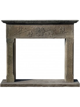 Ancient sandstone fireplace from Tuscany