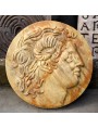 Alexander the great Ammon yellow Siena marble roundel