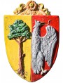 Stemma in maiolica - Della Gherardesca - aquila e albero