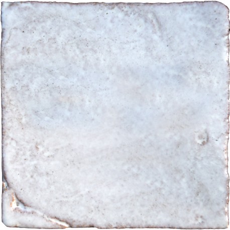 White Hand made maiolica tile