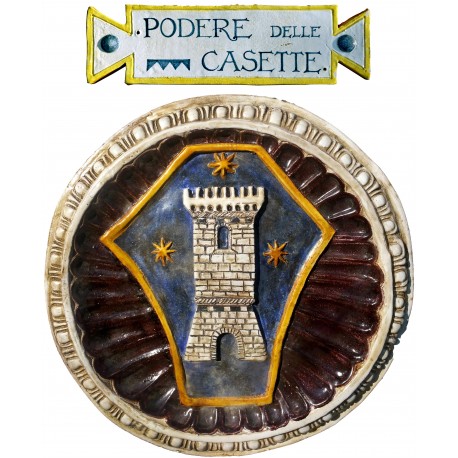Majolica coat of arms - Torrigiani family from - Florence our production