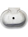 White marble sink with two volutes