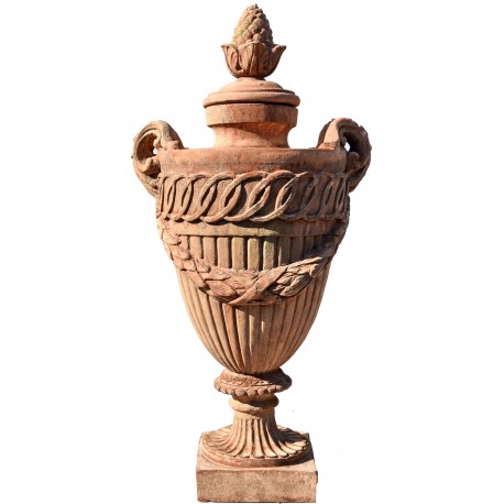 Emperor terracotta pillar vase urn