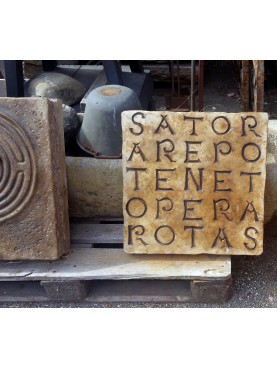SATOR Square - rotas square -hand made stone - Siena Duomo