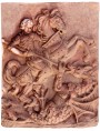 San Giorgio and the dragon - terracotta mold