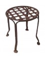 Iiron stool with braided iron - wroughtiron