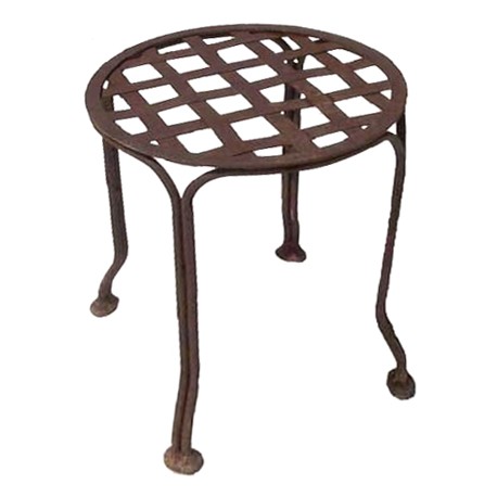 Iiron stool with braided iron - wroughtiron