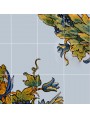 Pannello 30 piastrelle con disegno napoletano - Chiostro Maiolicato di Santa Chiara