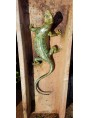 Ocellated lizard our production, on ancient tile