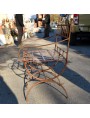 Bench in rust-coated iron - ovatrol