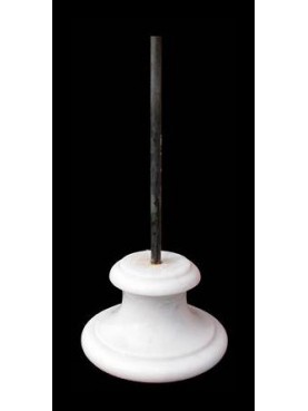 Turned marble stand and iron H.15cms/Ø12cms