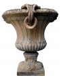 Vaso Terracotta con anelli a calice baccellato neoclassici