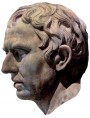 Testa di Plinio in terracotta - copia di statua romana