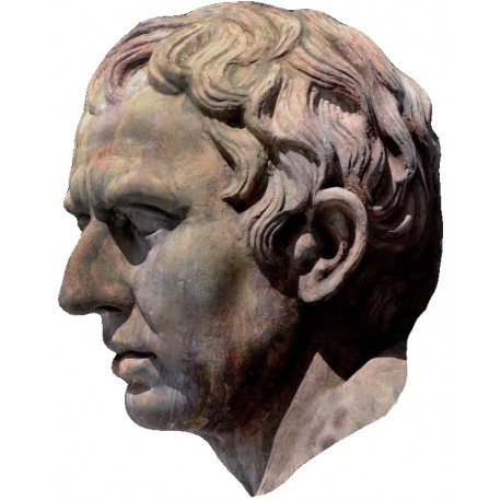 Terracotta Pliny Head - copy of Roman of statue