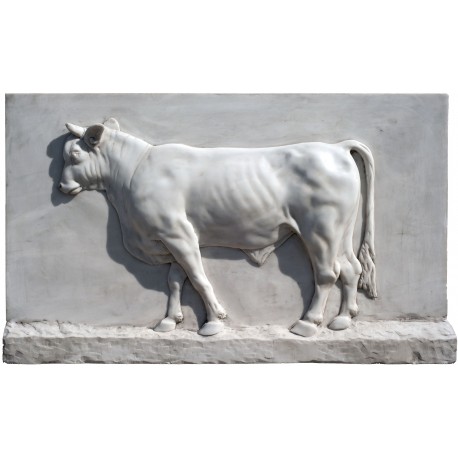 White Carrara marble torso "Roman Bull""