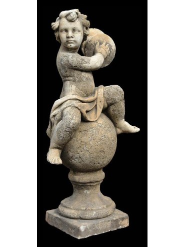 Putto on the ball with cymbals
