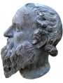 testa di Diogene in Terracotta patinata