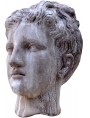 patinated terracotta roman head