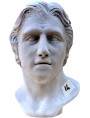 Alessandro Magno testa in terracotta bianca